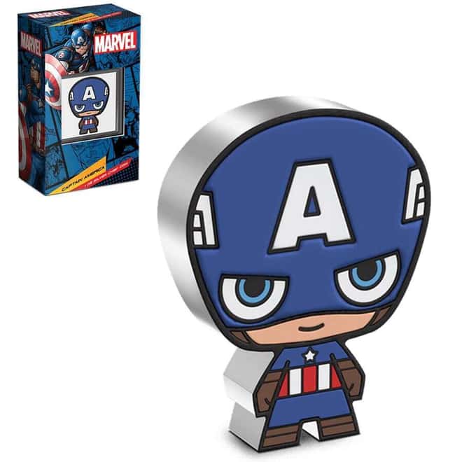 2023 Niue 1 oz Marvel Captain America Silver Chibi Coin