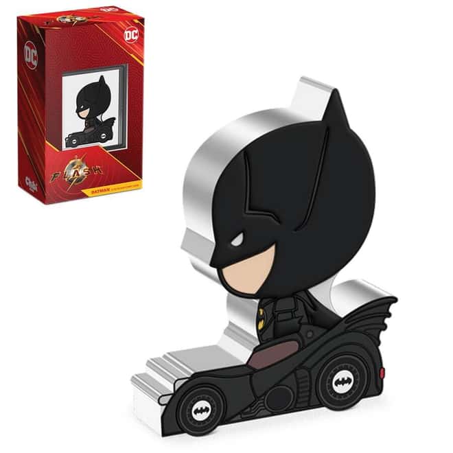 2023 Niue 2 oz DC Comics The Flash Batman '89 Silver Mega Chibi Coin
