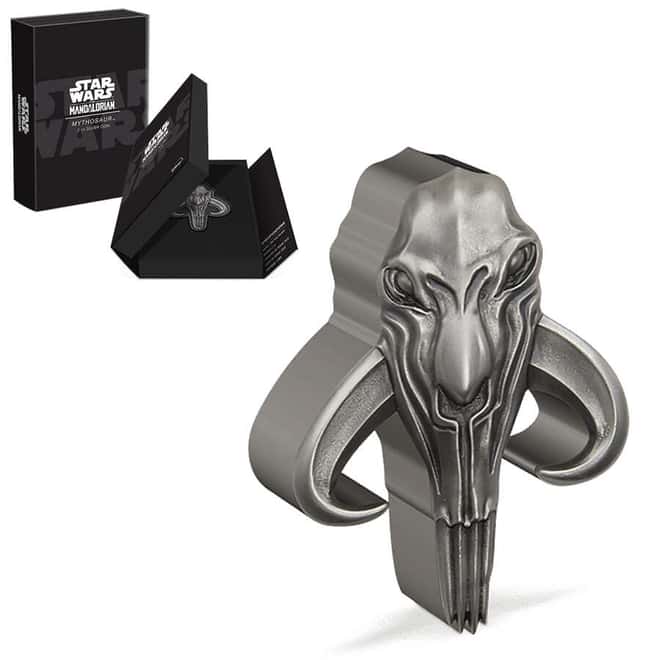 2023 Niue 2 oz Star Wars Mandalorian Mythosaur Shaped Silver Coin