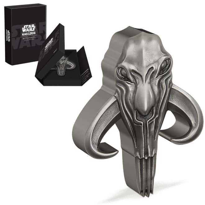 2023 Niue 5 oz Star Wars Mandalorian Mythosaur Shaped Silver Coin