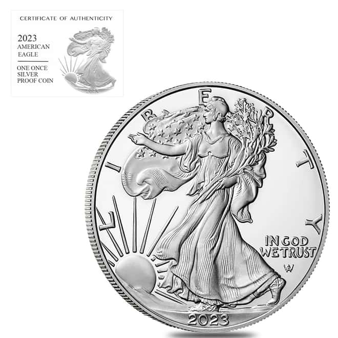 2023-S 1 oz Proof Silver American Eagle In Cap (w/COA)