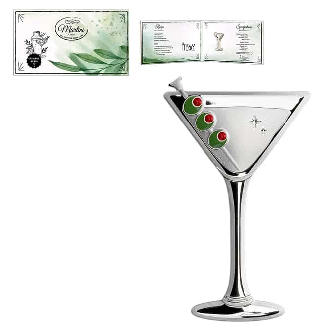 2023 Samoa 10 gram Silver Martini Shaped Coin