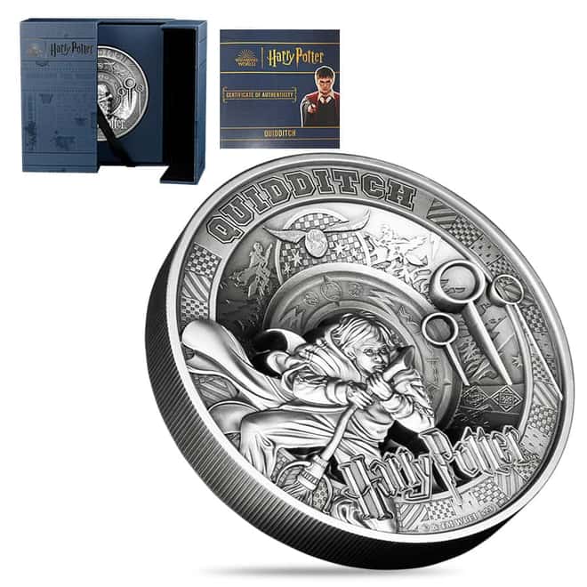 2023 Samoa 1 kilo Silver Harry Potter Quidditch Game Coin