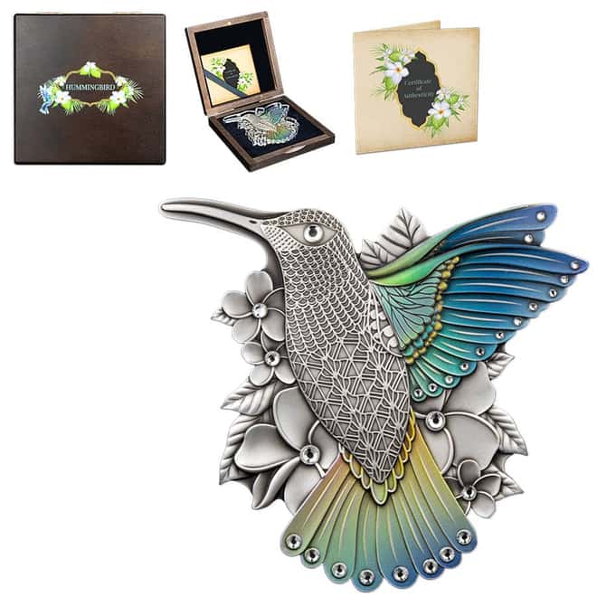2023 Vanuatu 1/2 Kilo Silver Hummingbird Shaped Coin .999 Fine