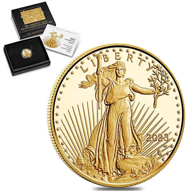 2023-W 1/10 oz $5 Proof Gold American Eagle (w/Box & COA)