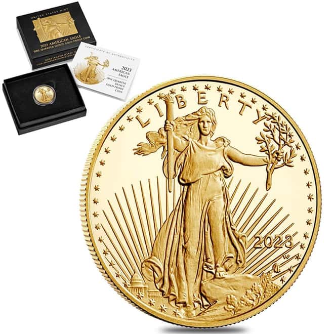 2023-W 1/4 oz $10 Proof Gold American Eagle (w/Box & COA)