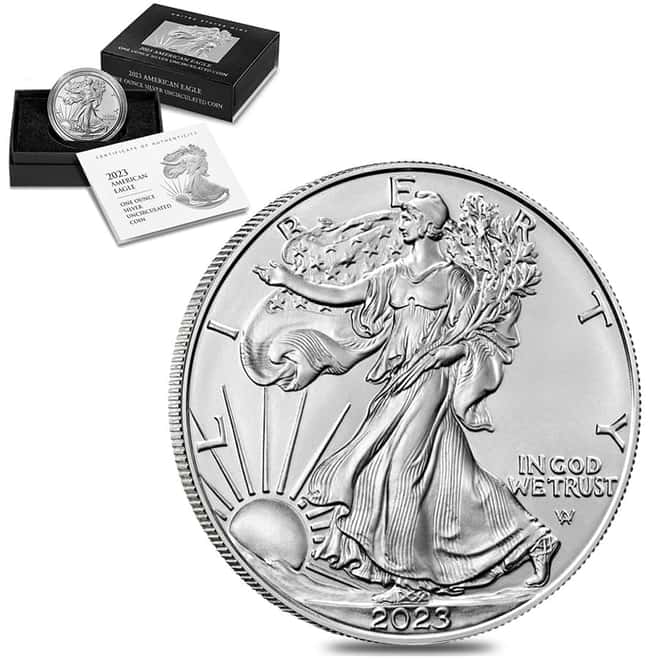 2023-W 1 oz Burnished Silver American Eagle $1 Coin