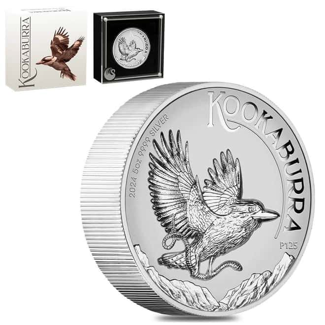 2024 5 oz Incused Silver Australian Kookaburra Perth Mint