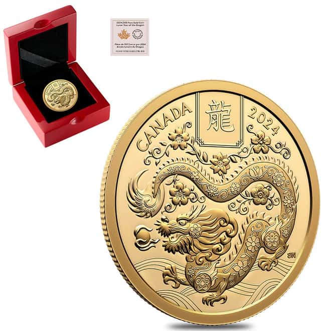 2024 Canada 1/2 oz Lunar Year of the Dragon Proof Gold Coin