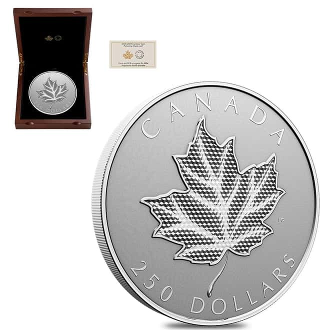 2024 Canada 1 kilo Pulsating Maple Leaf Silver Coin .9999 Fine
