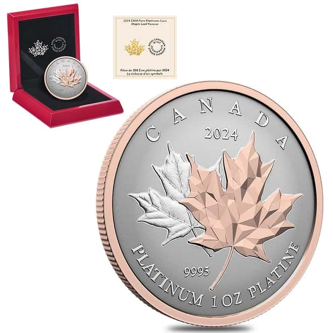 2024 Canada 1 oz Platinum Maple Leaf Forever Coin