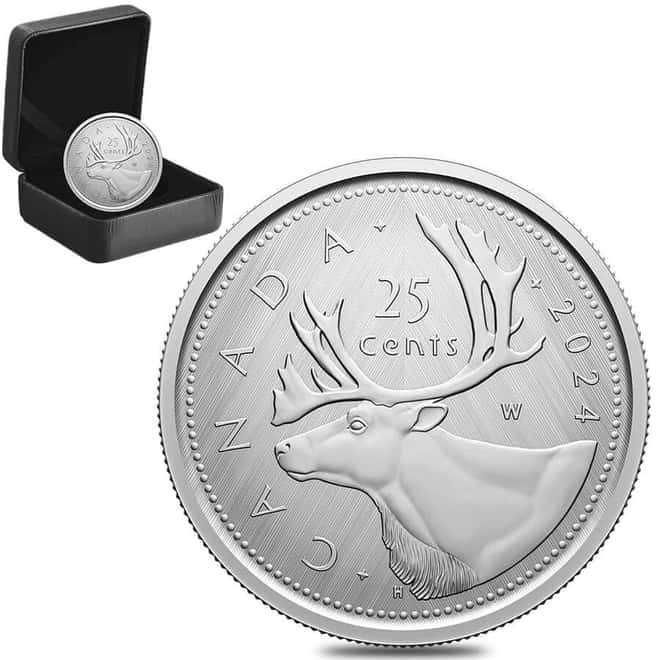 2024 Canada 1 oz Silver W Mint Mark Caribou Tribute Coin
