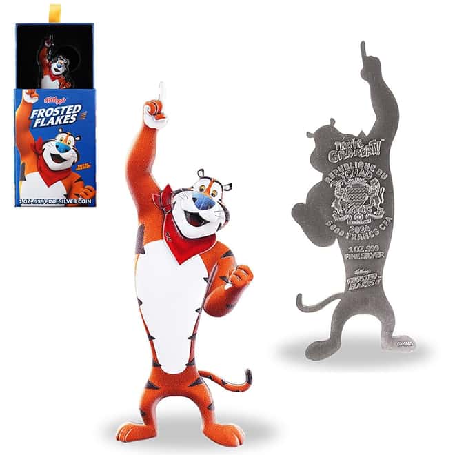 2024 Chad 1 oz Kellogg's Frosted Flakes Tony The Tiger Silver Coin