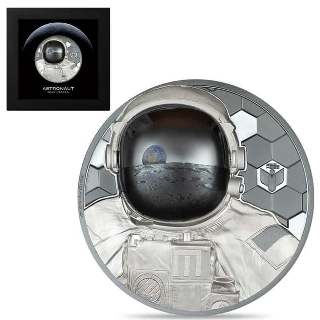2024 Cook Islands 3 oz Silver Real Heroes Astronaut Coin