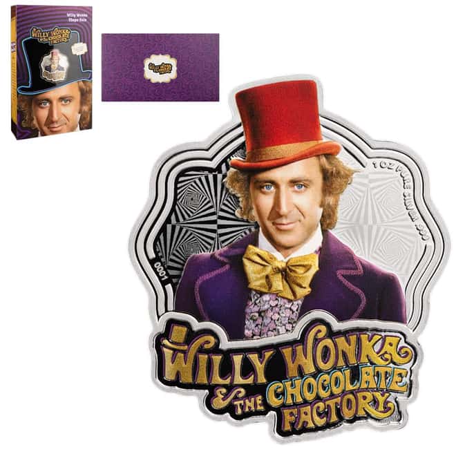 2024 Samoa 1 oz Willy Wonka Shaped Silver Coin