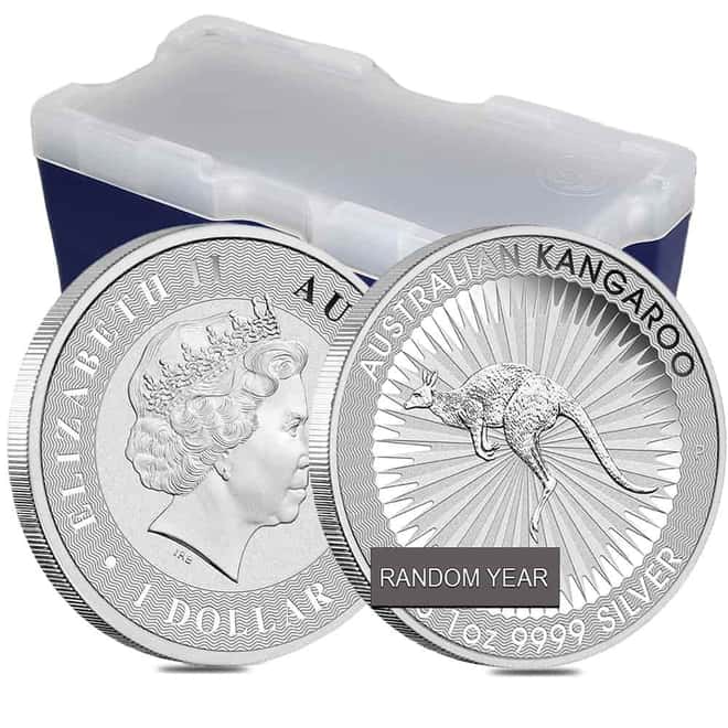 Monster Box of 250 - 1 oz Australian Silver Kangaroo Perth Mint BU (Random Year)