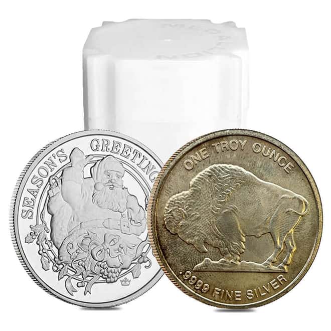 Roll of 20 - 1 oz Silver Generic Rounds .999 Fine (Varied Condition)
