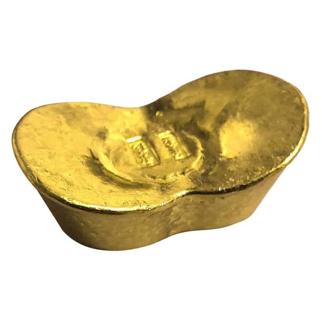 1.2057 oz Chinese Sycee Yuanbao 1 Tael .99+ Fine Gold