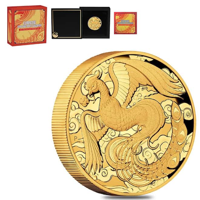 2022 2 oz Proof Gold Australian Phoenix Perth Mint Coin