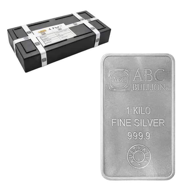 Box of 9 - 1 Kilo ABC Refinery Eureka Silver Bar .9999 Fine