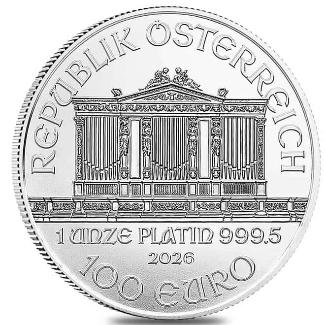 2026 1 oz Austrian Platinum Philharmonic Coin BU