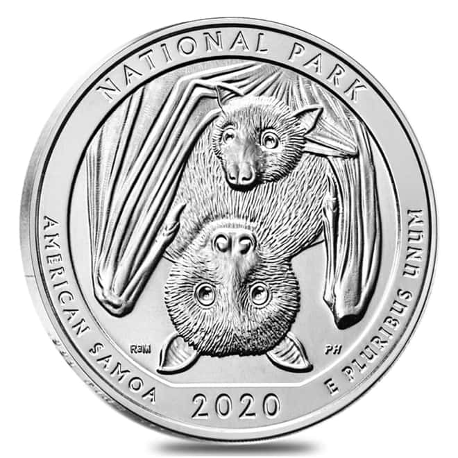 2020 5 oz Silver America the Beautiful ATB American Samoa National Park Coin