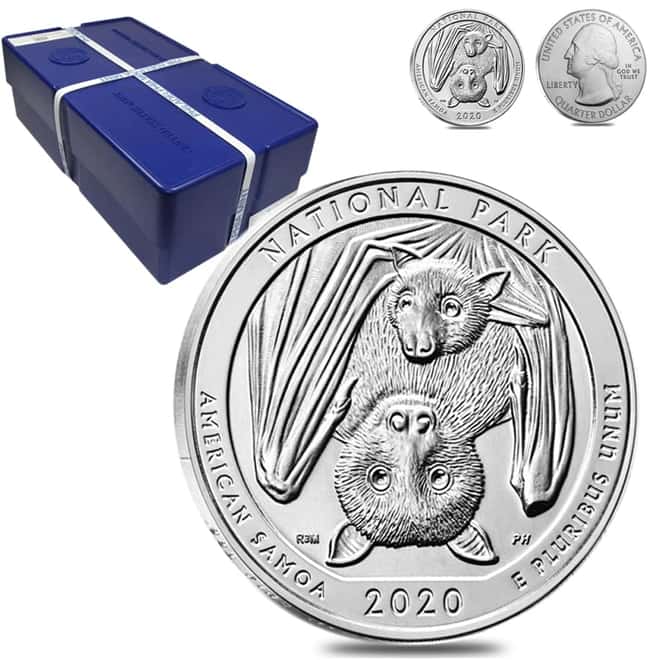 2020 5 oz Silver America the Beautiful ATB American Samoa National Park Coin