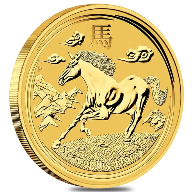 2014 1/2 oz Australian Gold Lunar Year of the Horse Coin Series 2 (In Capsule)