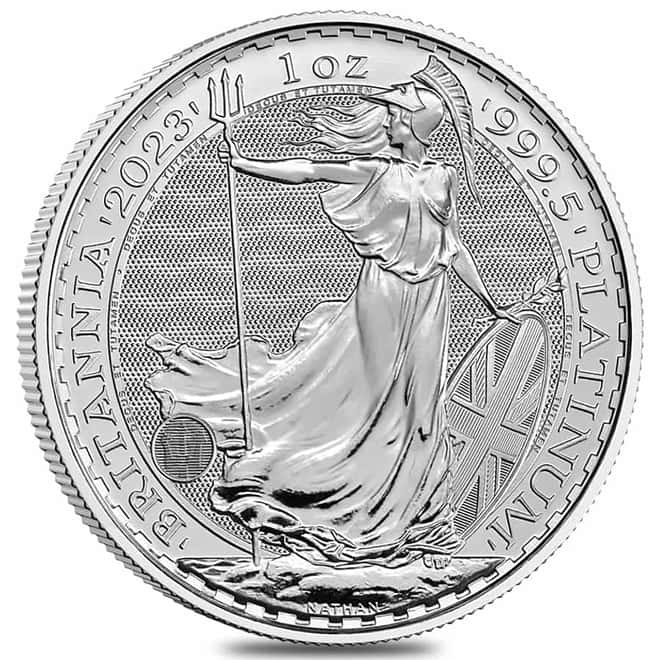 2023 Great Britain 1 oz Platinum Britannia King Charles III Coin .9995 Fine BU