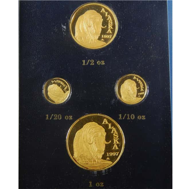 1997 Alaska Mint Gold Proof 4-Coin Set 1.65 Troy Oz.