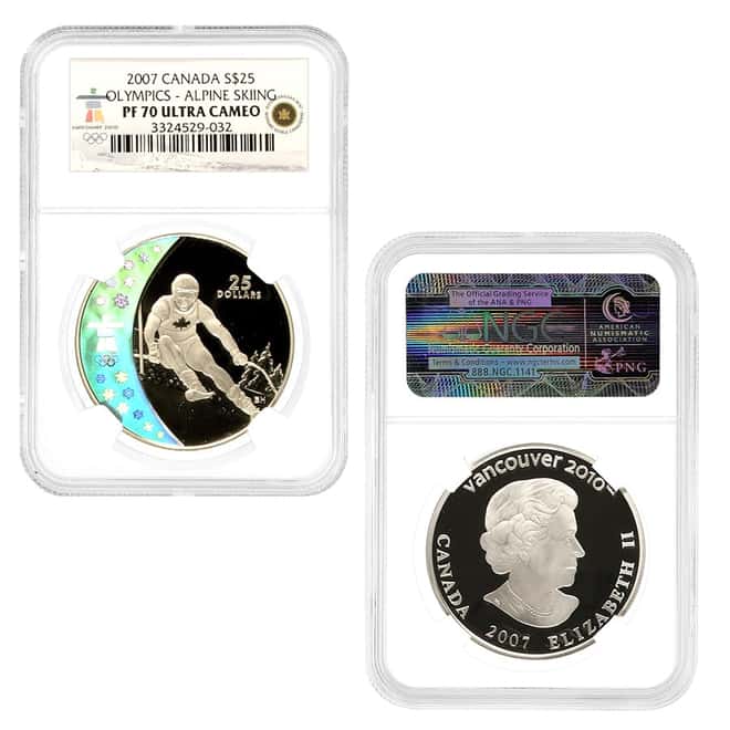 2007 Canada Silver Olympics Holographic 5-Coin Set NGC PF 70 UCAM