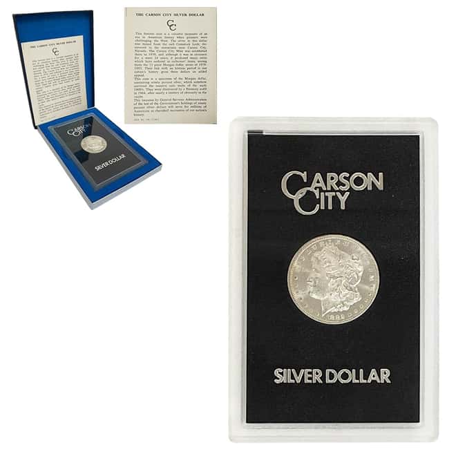 1882-CC Morgan Silver Dollar $1 BU GSA (w/Box & COA)