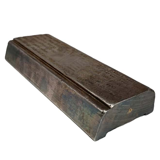 100 oz A-Mark Vintage Extruded Silver Bar .999 Fine