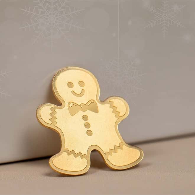 1/2 gram Gold Gingerbread Man Coin Palau .9999 Fine