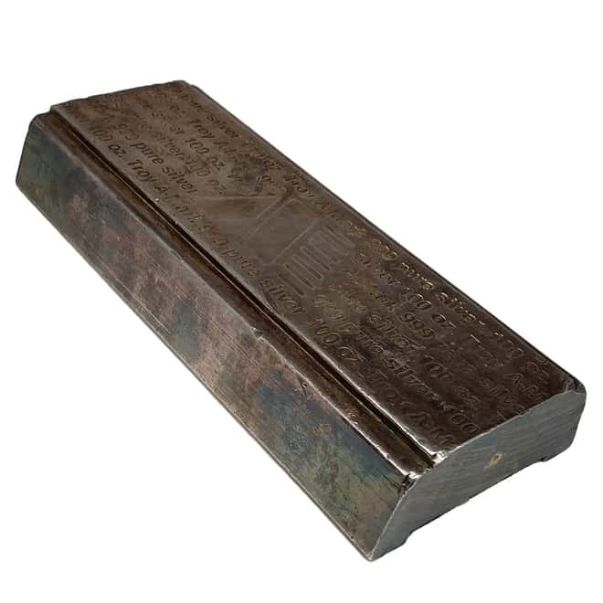 100 oz A-Mark Vintage Extruded Silver Bar .999 Fine