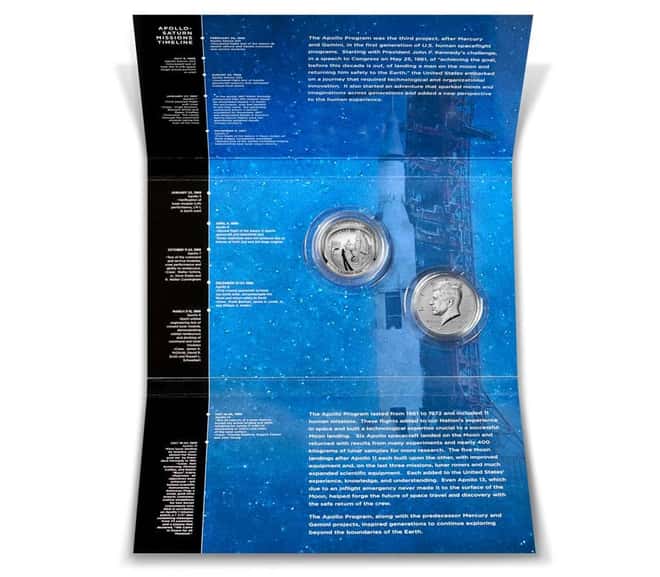 2019 P Apollo 11 50th Anniversary Proof Silver Half Dollar Set Comm. (w/Box & COA)