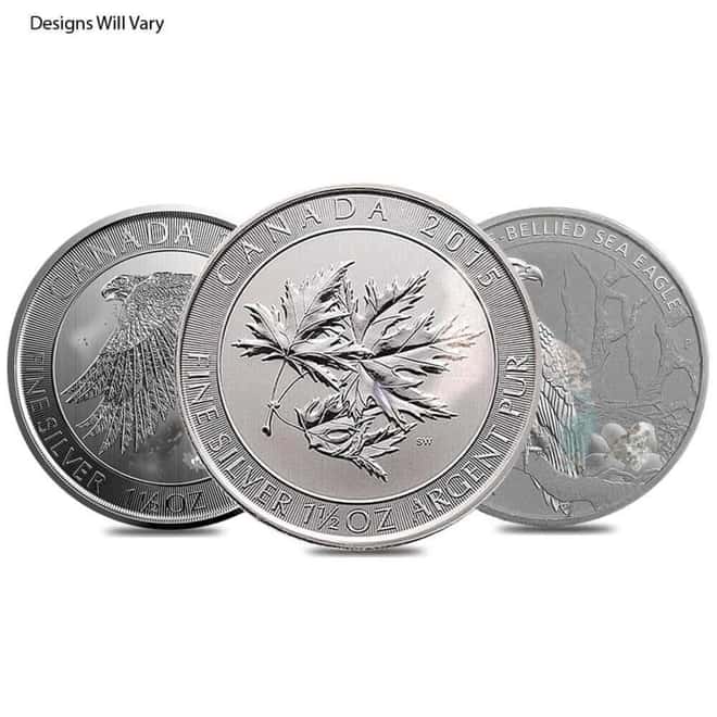 1.5 oz Silver Coin Random Design (Milky, Cull, Damaged, Circulated, Cleaned)