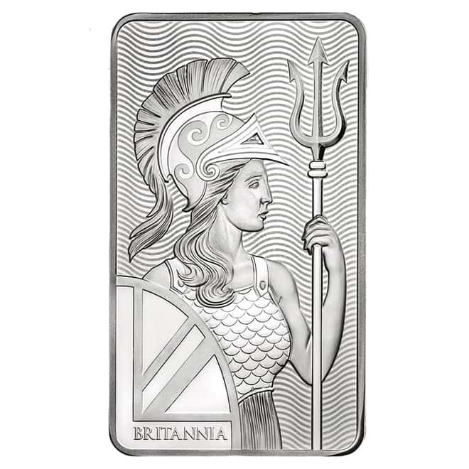 100 oz Britannia Silver Bar .999 Fine