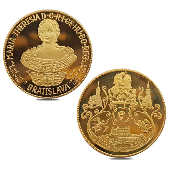 1563-1830 Slovakia Maria Theresa Proof Gold Ducat 4-Coin Set