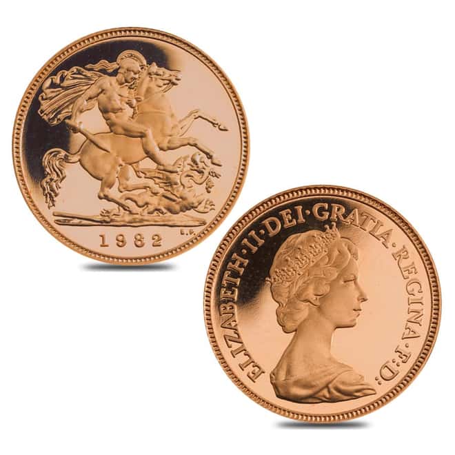 Gold Queen Elizabeth II Portrait Half Sovereign 4-Coin Proof Set