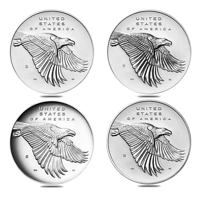 2017 P/S/W/D American Liberty 225th Ann Silver 4-Medal Set (In Cap)
