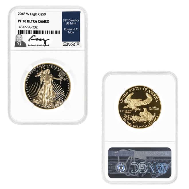 2018-W 1.85 oz Proof Gold American Eagle 4-Coin Set NGC PF 70 UCAM (Edmund C. Moy)