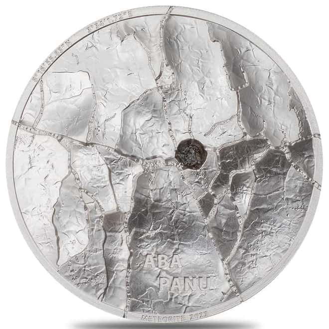 2022 1 oz Silver Aba Panu Meteorite Coin Cook Islands .999 Fine (w/Box & COA)