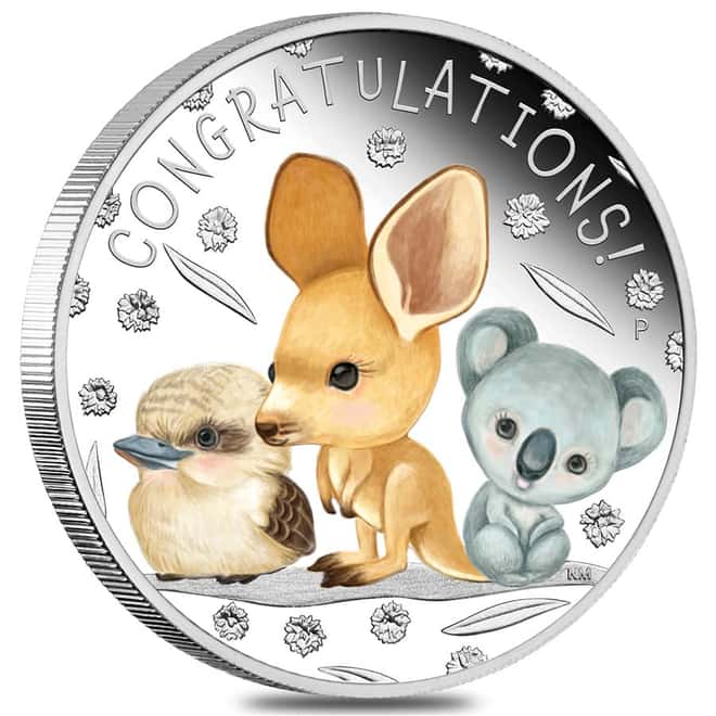 2023 1/2 oz Newborn Colorized Proof Silver Coin Australian Perth Mint (w/Box & COA)