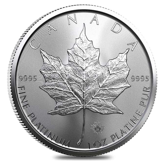 2023 1 oz Platinum Canadian Maple Leaf $50 Coin .9995 Fine BU