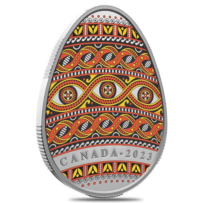 2023 Canada 1 oz Silver Pysanka Easter Egg Coin .9999 Fine (w/Box & COA)