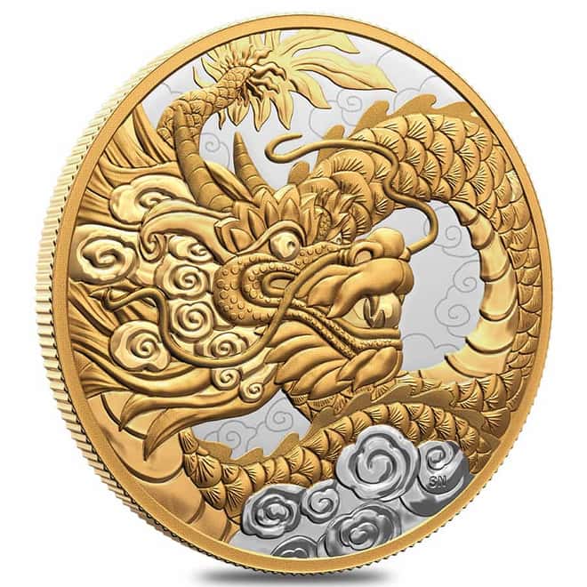 2023 Canada 5 oz Heavenly Dragon Proof Silver Coin .9999 Fine (w/Box & COA)