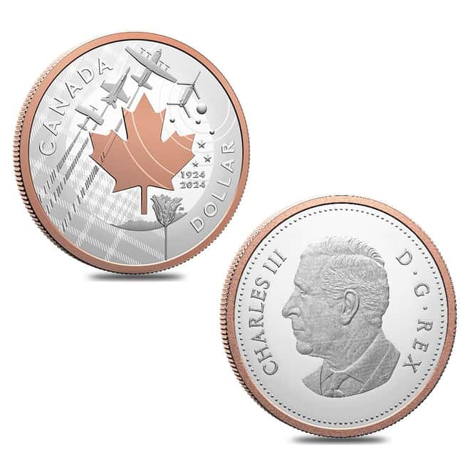 2024 Canada 2 oz Silver The Royal Canadian Air Force 100th Ann 7-Coin Set
