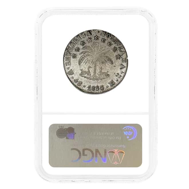 1855 PTS MJ Bolivia 4 Soles Silver Coin NGC AU 50