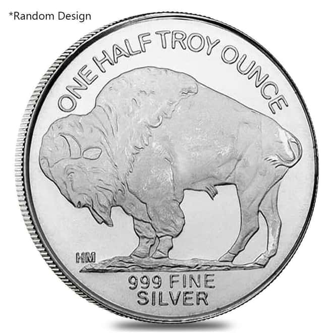 1/2 oz Silver Generic Rounds .999 Fine